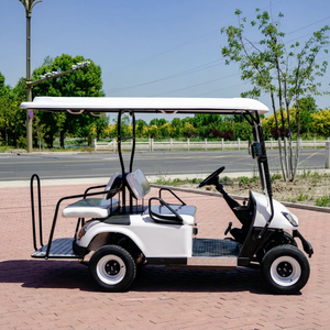 Carrito de Golf Eléctrico de 3-4 Plazas, Techo Blanco, Ruedas Negras, Totalmente Impermeable, Alcance de 30 km, 30-50 km/h, Uso Turístico en Carretera - Product Image 1