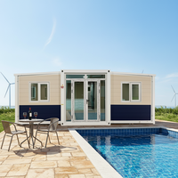 Maison préfabriquée intelligente extensible écologique de 20 pieds ou 40 pieds, villa à 3 chambres, appartement extérieur, hôtel de luxe, immeuble de bureaux