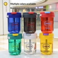 Bouteille d'eau écologique pour enfants avec paille, mini-gobelet Ton-Ton, grande capacité, en plastique, moderne, prête pour l'été, unisexe, pour bébés et jeunes enfants