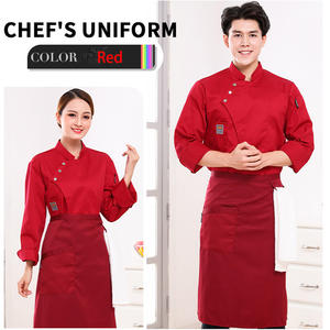 Abrigo de chef unisex, chaqueta de chef de manga larga para hombre, uniforme de chef de cocina para restaurante - Product Image 5