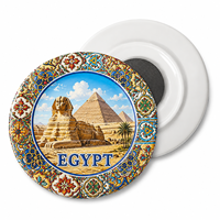 Magnet Kulkas Keramik Kustom Cekung di Tengah, Suvenir Piring Magnet Desain Menara Eiffel, Gunung Fuji, Colosseum, dan Big Ben