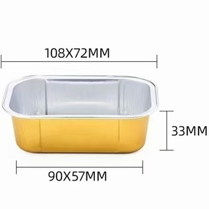 Stampo <span class=keywords><strong>Rettangolare</strong></span> in Alluminio per Mini Torte, Usa e Getta, per Forno, per Panini e Cupcake - Product Image 5