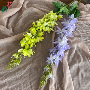 Fleurs artificielles en soie, lys et violette, tige unique, couleurs mélangées, pour décoration de mariage - Product Image 2