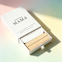 Coffret de cartes d'encouragement pour la maternité, cartes d'affirmation, boîte cadeau avec tiroir et support en bois pour cartes, pour cadeaux de naissance et bien-être