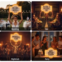 Panneau lumineux LED personnalisé en gros pour mariage, panneau de bienvenue lumineux, boîte à lumière portable personnalisée pour les fournisseurs de location d'événements