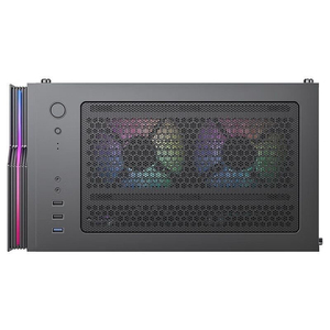 Ordinateur de <span class=keywords><strong>châssis</strong></span> hôte de bureau Patriot V13 blanc ITX avec application de serveur en alliage d'aluminium côté verre ARGB MATX refroidi à l'eau 240 - Product Image 4