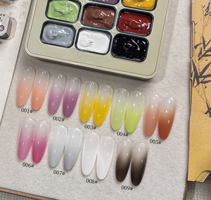 Vente en gros de vernis à ongles en gel UV 2025 à la française avec design dégradé de saturation élevée avec <span class=keywords><strong>effet</strong></span> de peinture à l'huile LED Nail Art Pat Sugar - Product Image 3