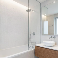 Panneau mural intérieur en marbre cultivé, style moderne classique européen français, imperméable et ignifuge pour villa, appartement, salle de bain, hôtel