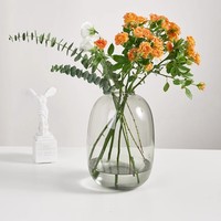Elegante Handgefertigte Umweltfreundliche Farbige Glas Wabi-Sabi Eiförmige Blumenvase für Wohnzimmer Esstisch Heim-Dekoration