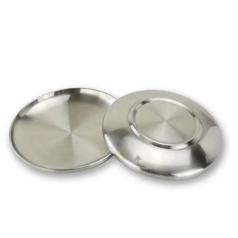 Competitive price Adjustable stainless steel food tray hotel used food plate