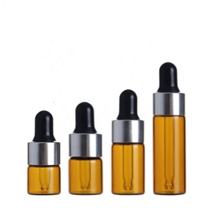 ขวดแก้วหยดน้ำมันหอมระเหยสีชาขนาด 1 มล. 2 มล. 3 มล. 5 มล. ขายดี - Product Image 4