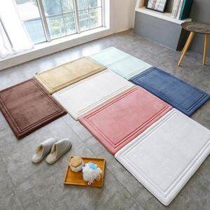 Alfombra de <span class=keywords><strong>baño</strong></span> de microfibra en relieve, tapete suave absorbente de agua, espuma viscoelástica, antideslizante, gruesa, para suelo de <span class=keywords><strong>baño</strong></span> - Product Image 6