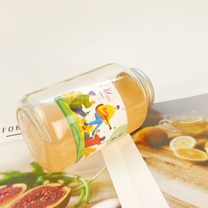 Prix de gros vide rond large bouche 500ml café lait thé limonade boisson bouteille de jus avec couvercle de paille pour café infusé à froid - Product Image 6