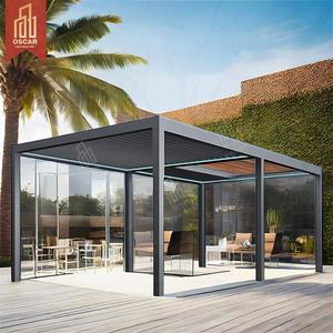 Auvent en aluminium Omatic avec écran latéral Fournitures de jardin pour arrière-cour Couverture d'auvent automatique Patio extérieur Jardin Pergola rétractable - Product Image 1