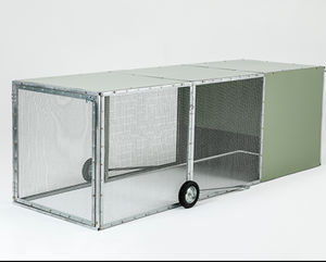 <span class=keywords><strong>Poulailler</strong></span> mobile portable galvanisé à chaud avec roues, enclos à volailles anti-prédateurs - Product Image 5