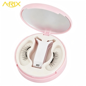 Kit de cils magnétiques réutilisables sans colle A-RIX Quantum avec applicateur, étui rose, marque privée, vente en gros - Product Image 2