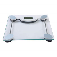 Báscula Digital de Peso Corporal de 180 kg con Pantalla LCD, Báscula Electrónica para el Hogar, Vidrio Templado, Material Plástico Personalizable OEM