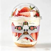 Gobelet à dessert transparent pour mousse au chocolat, emballage transparent de qualité supérieure, épaissi, prêt à être expédié