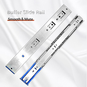 Shengxin 45 mm đệm Ngăn kéo trượt Kính thiên văn đường ray thủy lực mềm đóng Ngăn kéo trượt sàn gắn Ngăn kéo trượt - Product Image 2