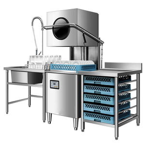 Lave-vaisselle professionnel à capot CE haute capacité, automatique, autonome, pour restaurant, fabriqué en Chine - Product Image 1