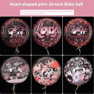 Te Amo Saint Valentin 20 pouces Imprimer Bobo Ballons Décorations De Fête Mignonnes pour Confession Arrangement Ballons - Product Image 4