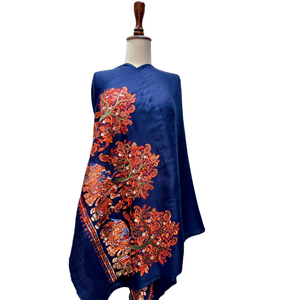 Machine Embroidered <b>Scarves</b> Stoles Cotton Soft Breathable Traditional Wraps Wedding Wear Custom OEMs ODMs Factory Supply - Product Image 2