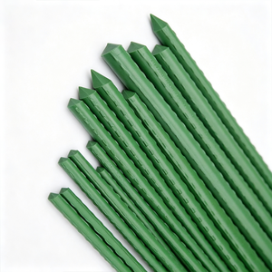 Green Plastic Coated Steel Plant <b>Support</b> Stake Garden Pole for <b>Tomato</b> Cucumber Bean Climbing Plants - Product Image 2