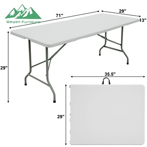 <span class=keywords><strong>Tavolo</strong></span> Pieghevole Portatile da 1,2 Metri: Design a <span class=keywords><strong>Panca</strong></span> Standard, Altezza Regolabile per Ogni Spazio - Product Image 5