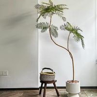 Plante Artificielle NINI, Camélia Bleu en Pot, Arbre Jacaranda, Bonsaï, Feuilles Vertes Réalistes, Noël, Pâques