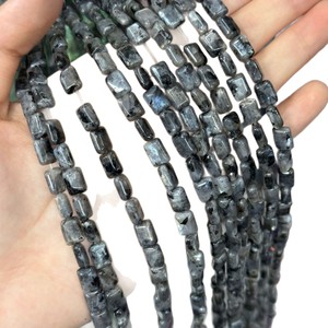 Perles rectangulaires en jaspe naturel, onyx et cornaline 6x8mm, perles tubulaires lâches pour la fabrication de bijoux, bracelets et colliers, vente en gros - Product Image 5