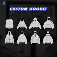 Chaqueta Extra Grande con Doble Capucha, Diseño Personalizado de BENTURA, con Parche Bordado y Cierre de Cremallera para Hombre