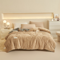 Couettes et édredons douillets en polyester uni, épaissis et moelleux, pour l'hiver, tailles Queen et King, pour lit double, 8 kg, vente en gros