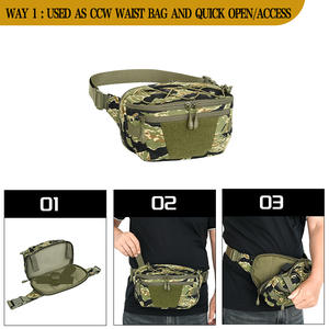 Sac banane Faraday personnalisé en nylon 500D pour le transport dissimulé d'un arme à feu, avec support pour les sports de plein air et le rangement de téléphone portable - Product Image 5