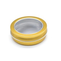 Kundenspezifischer Logodruck Aluminium-Zylinderdose 15g 25g 60g 80g 100g 120g 150g 180g Metall-Kosmetikbehälter mit PVC-Fensterdeckel