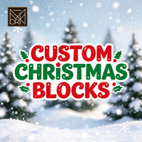 Set de Bloques de Construcción Navideños Personalizados XMORK, OEM, Santa Claus, Muñeco de Nieve, Casa de Árbol, ABS, MOC, Regalo Festivo Personalizado, Compatible con Ladrillos de Juguete