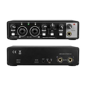 <span class=keywords><strong>Carte</strong></span> <span class=keywords><strong>son</strong></span> USB pour studio, interface audio pour l'enregistrement, le podcasting, le streaming et le chant - Product Image 2