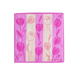 100コットンジャカード洗顔布タオル小さな刺繍カスタムロゴデザインギフト広告タオル
