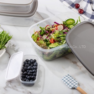 Maisons Hot Sale Küchen zubehör 7 Stück Kunststoff-Aufbewahrung schalen mit Deckel Obsts alat Rühr schüsseln Set - Product Image 2