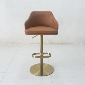 Chaise de bar design de luxe, chaise pivotante, tabouret de bar pour hôtel, utilisation en bar, vente chaude d'usine, meubles pour la maison, cantine, chaise avec revêtement en PU - Product Image 2