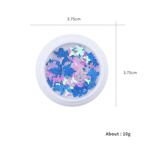 Nuevos productos Colorful 3D Glitter Butterfly Nail Art Glitter Nail Sticker para decoración de uñas - Product Image 5