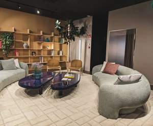 Sofá para el hogar con formas sensuales, suave, elegante, acogedor, Boucle, sofá curvo, esquina, diseñador, minimalista, modular, sofá Seccional de lujo - Product Image 4