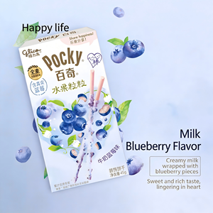 Palitos de Galleta Pocky con Gránulos de Fruta Sabor Leche y Arándanos, con Trigo Integral y Trozos Reales de Arándanos, Snacks Saludables - Product Image 5