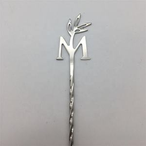 أدوات بار مخصصة من الفولاذ المقاوم للصدأ، عصا تقليب وخلط الكوكتيلات بنمط حلزوني ملتوي، ملعقة وخلاط - Product Image 3