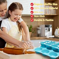 Moule à muffins en silicone jetable antiadhésif 12 tasses moule de cuisson de qualité alimentaire sans BPA muffins faits maison gâteaux bouchées aux œufs