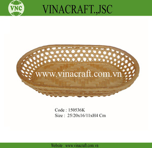 Panier de rangement en bambou naturel Organisateur de pain économique pour hôtels ou cuisines - Product Image 3