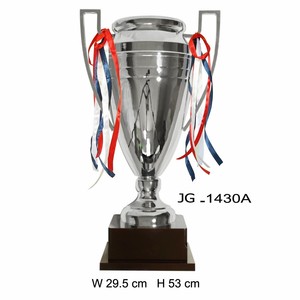 JG-1430 Trofeo <span class=keywords><strong>de</strong></span> Fútbol Mundial <span class=keywords><strong>de</strong></span> Gran Tamaño, Premio Deportivo <span class=keywords><strong>de</strong></span> Metal, <span class=keywords><strong>Copa</strong></span> <span class=keywords><strong>de</strong></span> Recuerdo Plateada para Campeones - Product Image 5