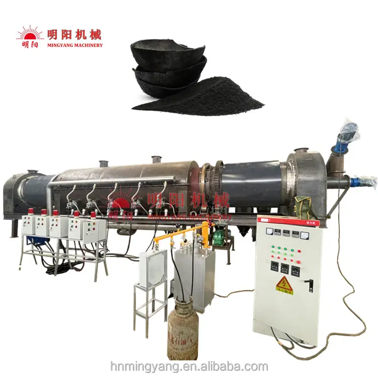Coconut Waste Carbonization Machine Coffee Husk Carbon Pyrolysis Kiln Palm Oil Residues Charcoal Making Machine Factory Price