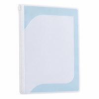 Pochette de classement en PP dépoli personnalisée avec fermeture éclair, étui à documents imperméable, dossier à fermeture éclair lisse, coins arrondis, pour bureau et école, OEM ODM, vente en gros