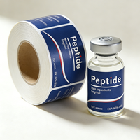 Etiquetas Personalizadas para Viales de 3ml-30ml, Adhesivas, de PVC, Vinilo, Resistentes al Agua, a los Rayos UV y al Calor, Transpirables, con Código de Barras