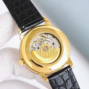 Montre mécanique de luxe pour homme, mouvement automatique, acier inoxydable, affichage en cristal saphir, largeur 22 mm, résistance à l'eau 20 m, or jaune - Product Image 5